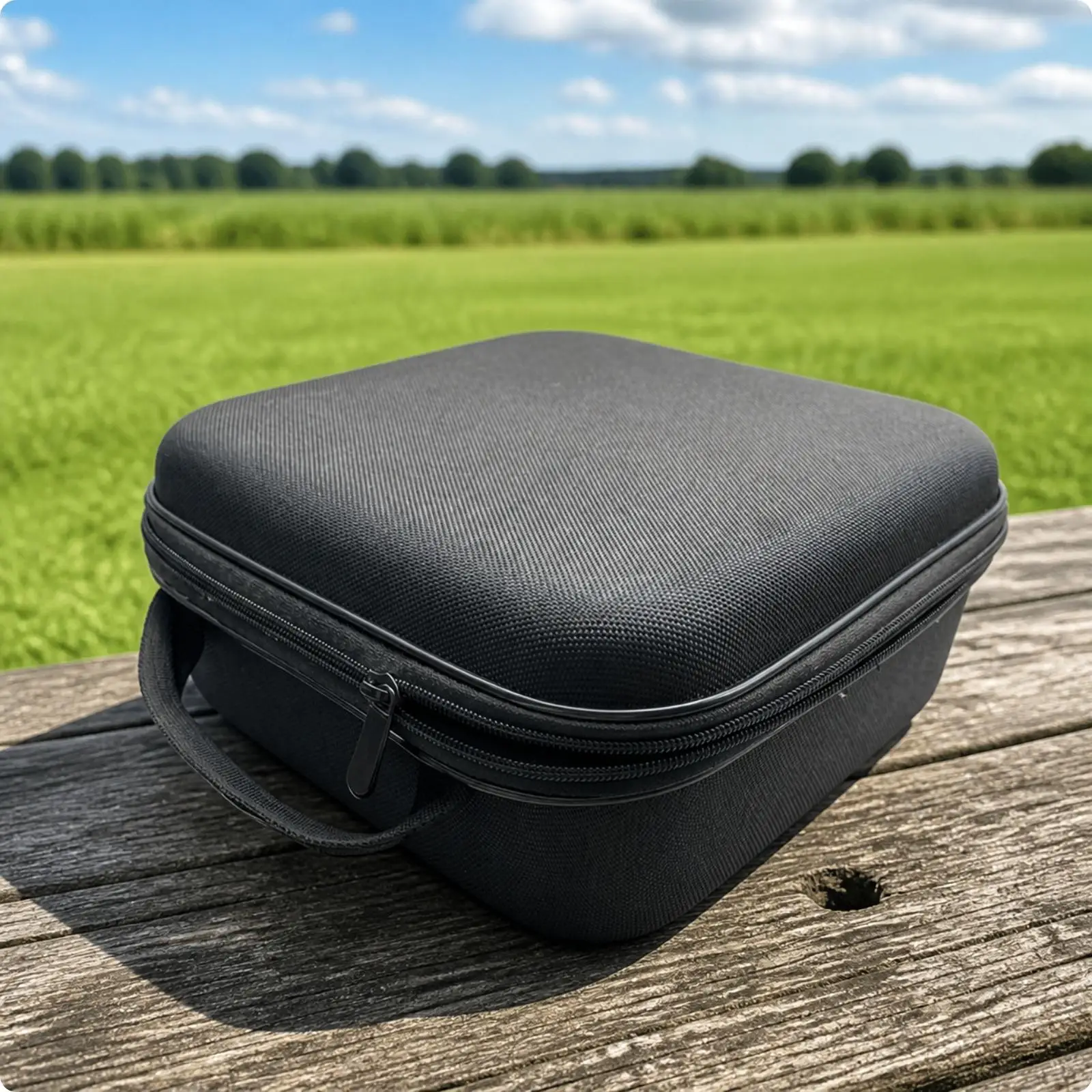 Protective Transmitter Carrying Case EVA Nylon Shockproof Remote Control Holder with Dense Foam for RC Handset Transport