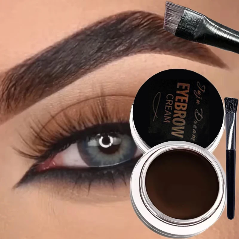 Matzwartbruine wilde wenkbrauwcrème, natuurlijke 3D-kleurontwikkeling, wenkbrauwversterker, langdurige waterdichte gel wax oogmake-up