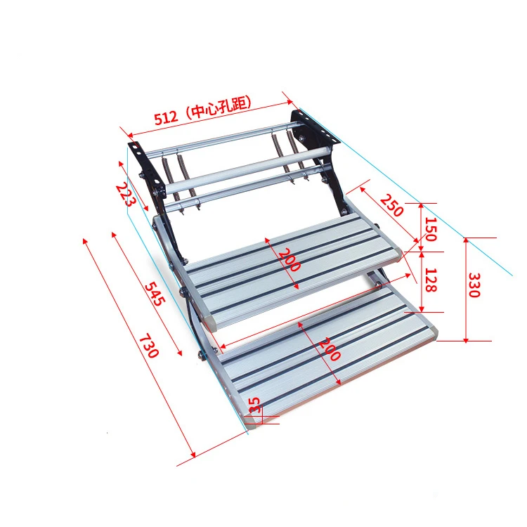 RV step business caravan trailer pedal manual electric single-layer double-layer three-layer folding welcome pedal