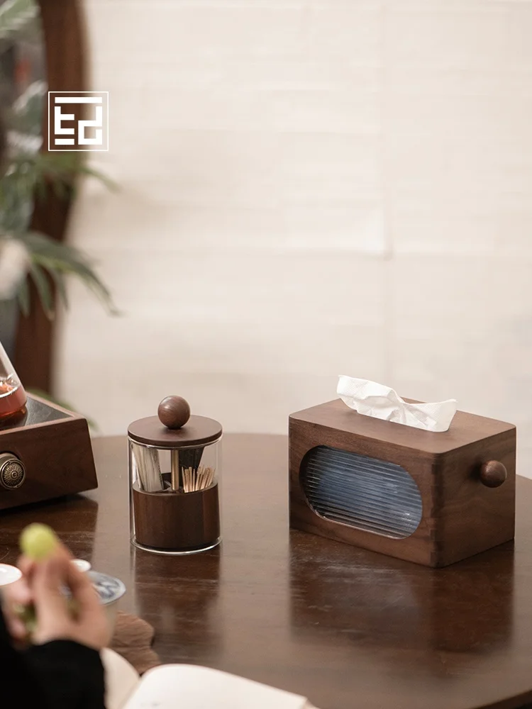 

Acrylic Desktop Organizer Box Strange Small Box Acrylic Tissue Box Wooden Tooti Separator Box Wood Storage Box