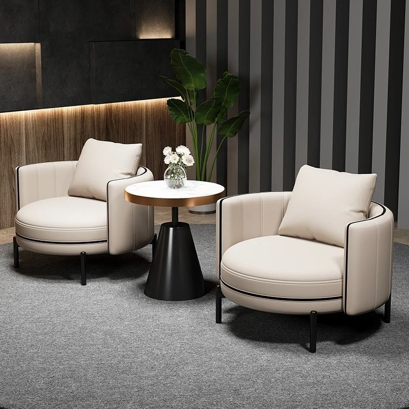 

Italian light luxury office single chair, wine hotel room hotel hall