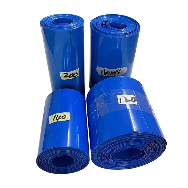 1KG PVC Blue Insulated Heat Shrinkable Tube 18650 /21700/26650/32650 Battery Shrink Film Insulation Sleeve PVC Shrinkable Tube