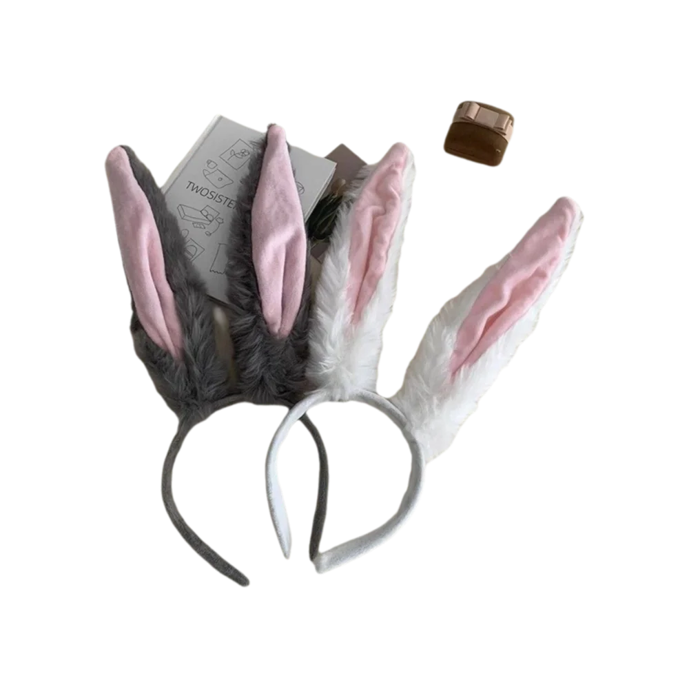 

Милые плюшевые повязки на голову с кроличьими ушками, милый реквизит для фотосессии, вечерние головные уборы, косплей, повязка для волос с кроликом для девочек, пасхальная одежда