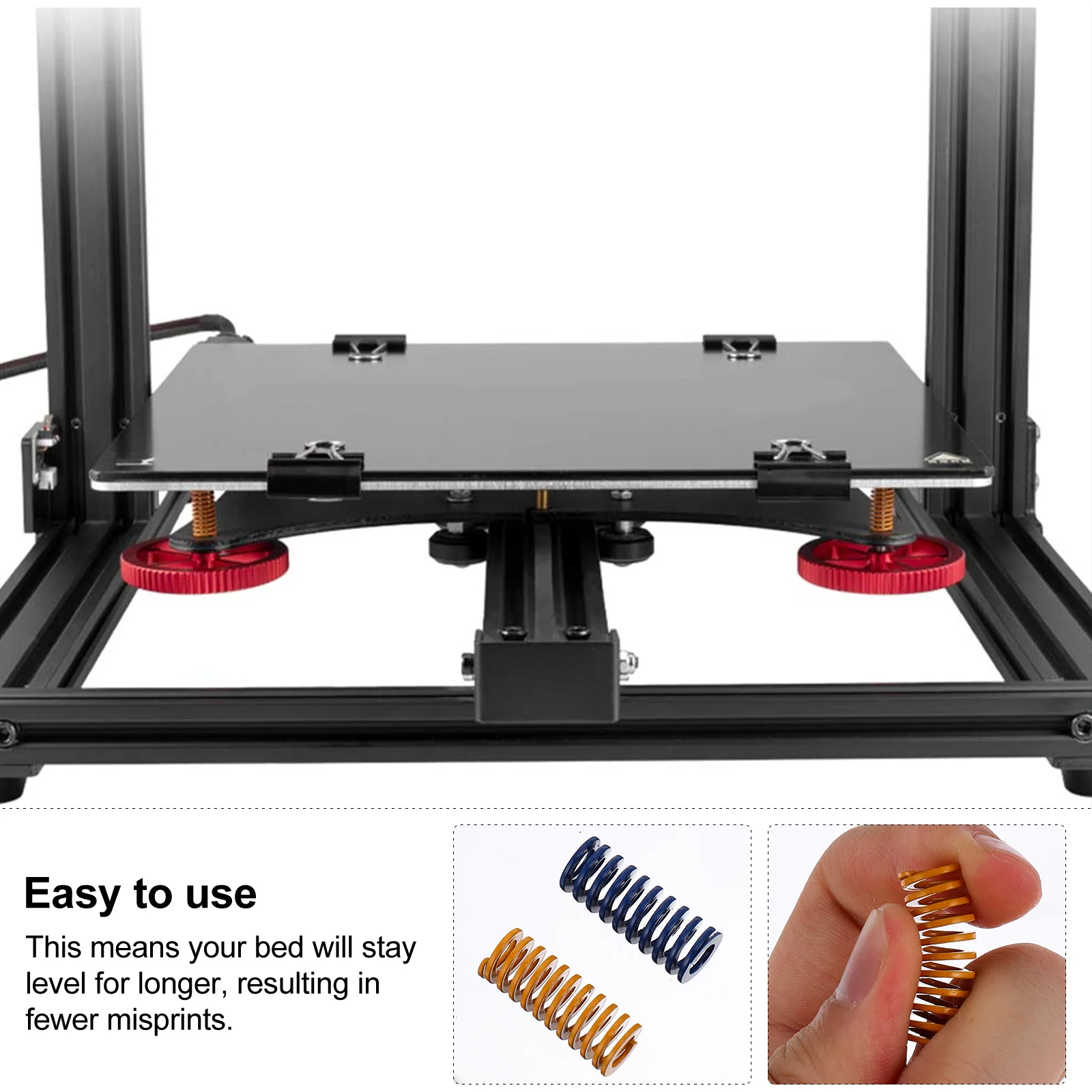 

20Pcs Durable Printer Spring High Temperature Resistance Strong Pressure Treatment Stable Leveling Printer Spring