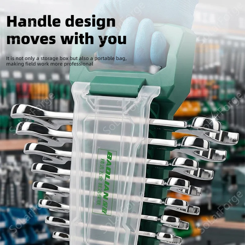 Portable Handheld Wrench Organizer Rack, Heavy-Duty & Durable Wall-Mountable Storage Holder,Tool Organizer for Auto Mechanics