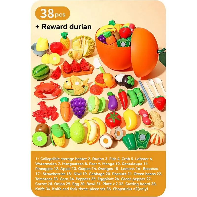 Kinder Obst und Gemüse Gemüse Spielküche Früherziehung Interaktives Spiel für Kinder-Y44A