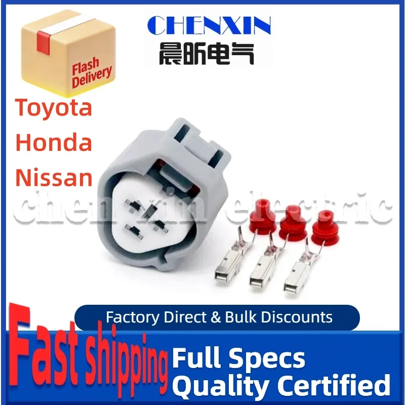 

For Toyota Honda Nissan3 Pin auto waterproof headlight fog lamp motor connector Turn signal tail light plug 6188-0099 6189-0179