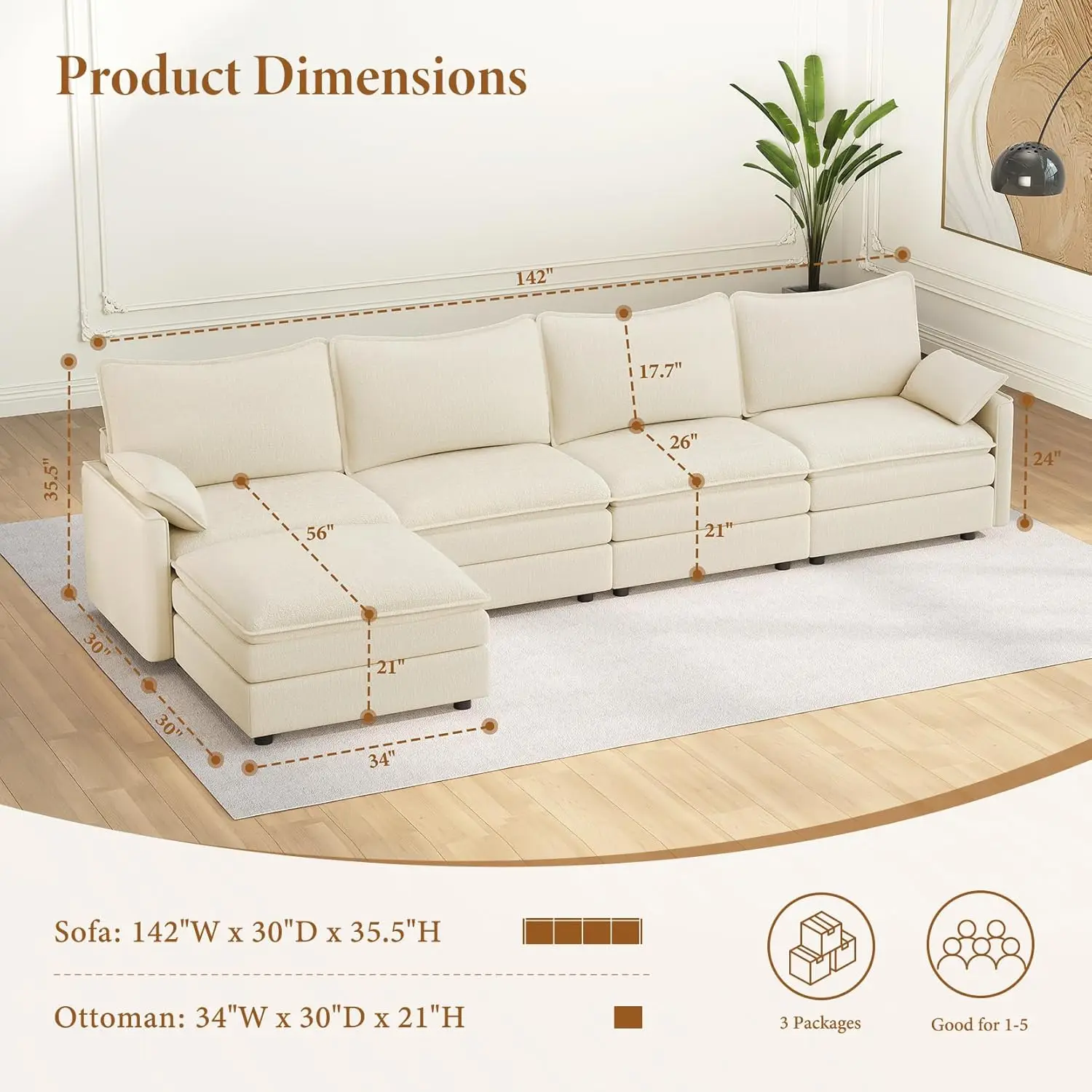 Thumbnail 2 - #21 Best Rated Modular Sectional Sofas to Buy in 2026