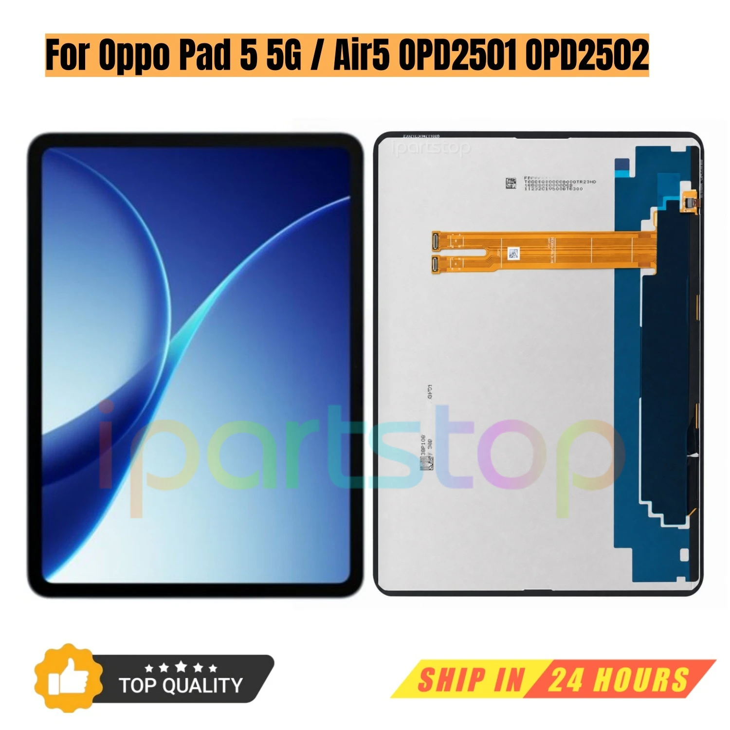iParts Replacement New Display for Oppo Pad 5 5G Air5 OPD2501 OPD2502 12.1 inch 120Hz Matte LCD Touch Screen Assembly OEM
