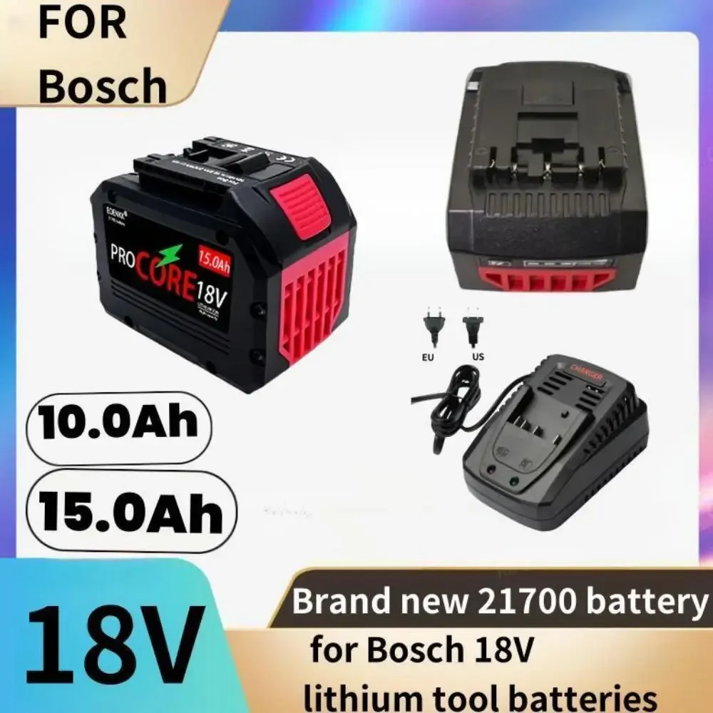 

For Bosch10Ah 15Ah ProCORE replacement battery, 18V cordless tools BAT609 BAT618 GBA18V 21700 high power 5C power cell brand-new