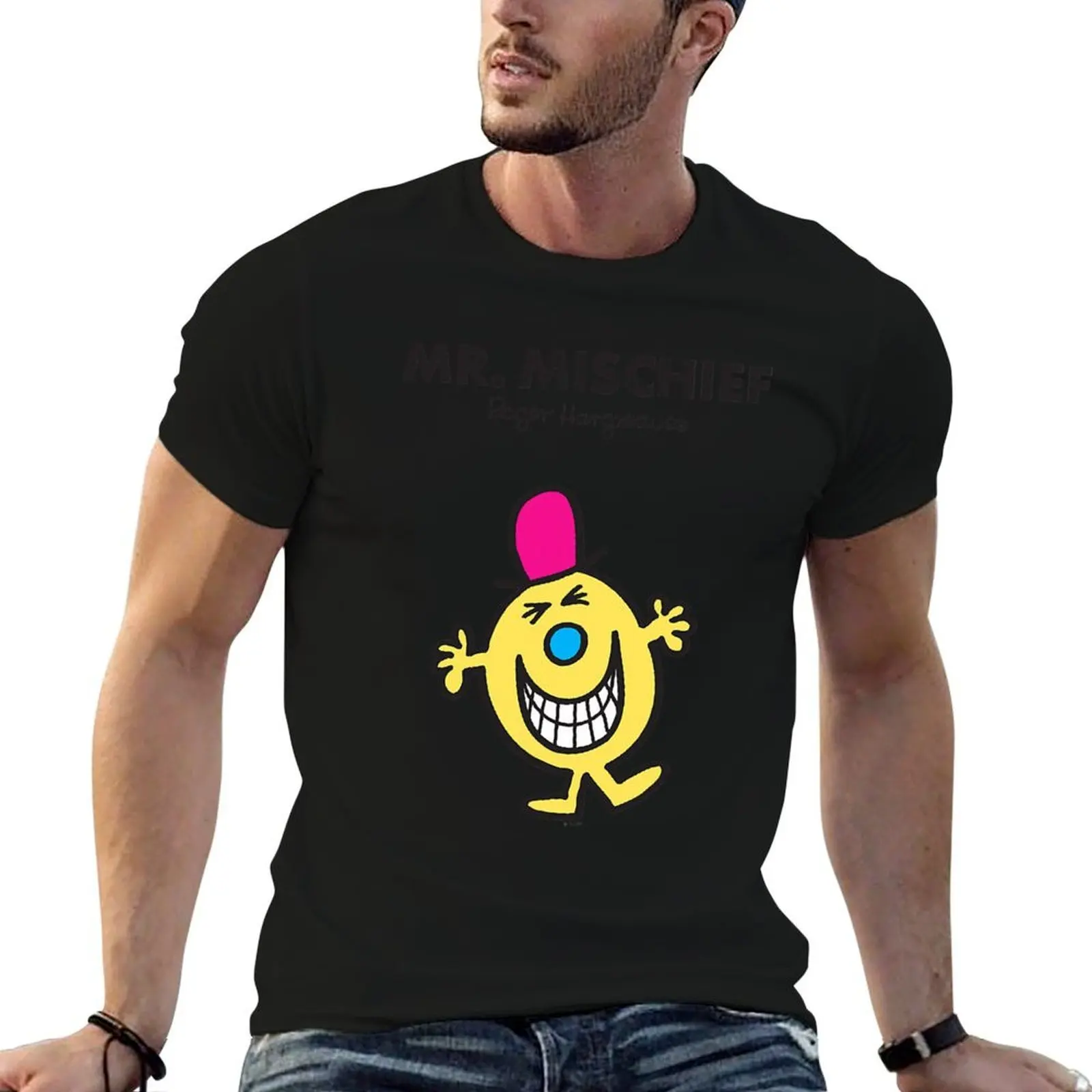 

Mr. Men Mr. Mischief T-Shirt man t shirt graphic t shirt men 100% cotton luxury brand T-Shirt