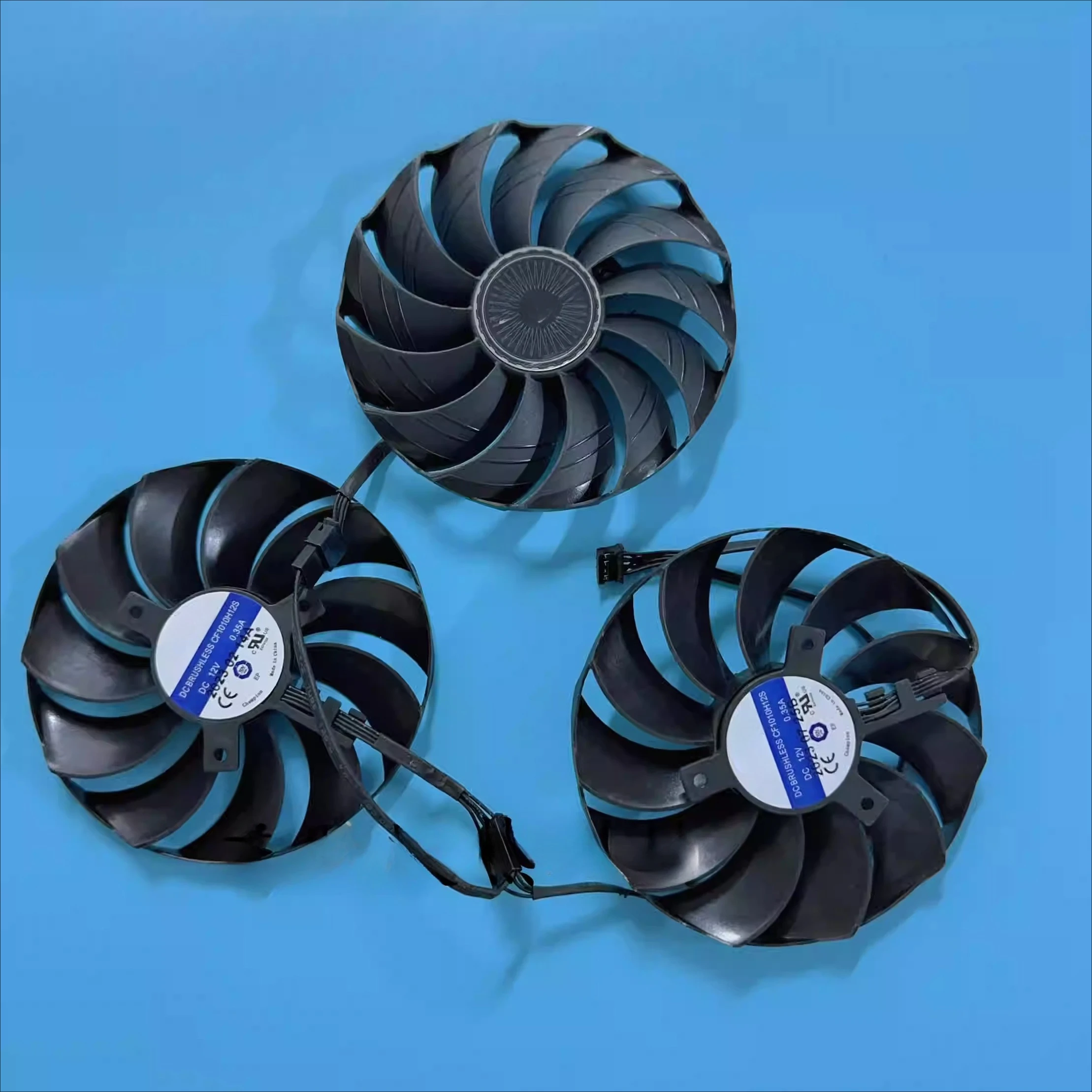 

Вентилятор для видеокарты 98MM CF1010H12S DC12V 0.35A для ASRock Radeon RX 7800 XT Phantom Gaming 16GB OC