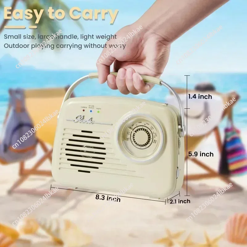 

P350 Retro Style Multifunctional Bluetooth Radio with USB/DC/BT/SD/FM/AUX AAAA