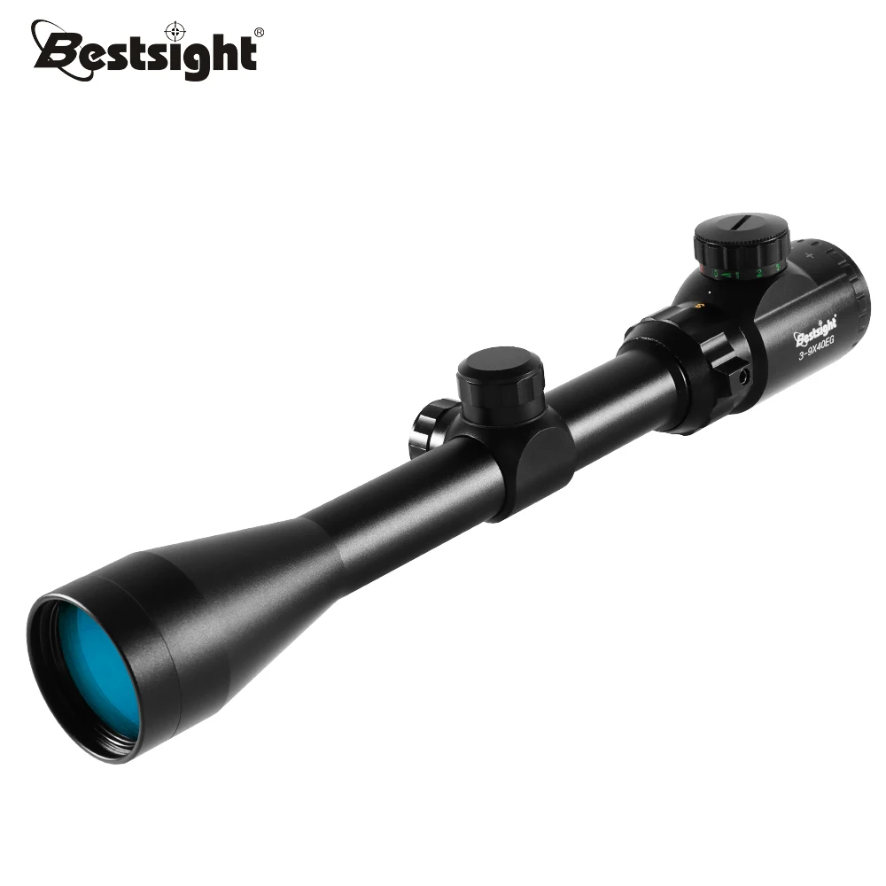 Riflescope 3-9x40 Rifle Sniper Scope Red or Green Illuminated Optical with Mounts Mil Dot Fit Free Crosshair