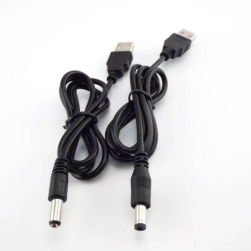 USB A męski na DC 2.0 0.6 2.5 3.5 1.35 4.0 1.7 5.5 2.1 5.5 2.5mm wtyczka zasilająca Jack typ A przedłużacz kabla złącza przewody — zdjęcie 5