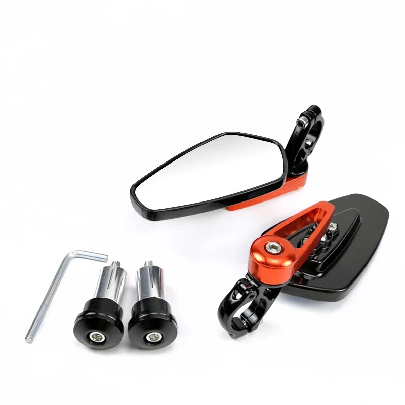 1 paar 7/8" 22mm motorfiets achteruitkijkspiegels universele scooter bar-end stuurspiegel achteruitkijkspiegel accessoires