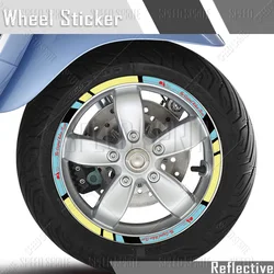 For Vespa 300 gts 300 gts125 gts 250 lx125 spring sprint Reflective Motorcycle Wheel Sticker Hub Decals Rim Stripe Tape