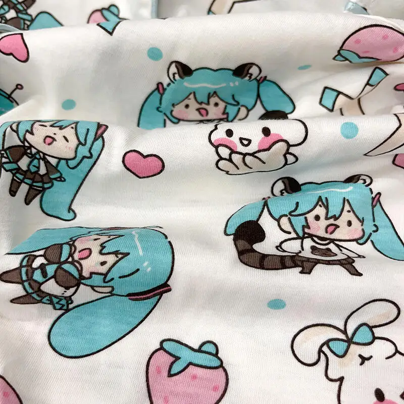 أطقم بيجامات أنيمي هاتسون ميكو ملابس نوم نسائية ناعمة بدلة بيجامة قطنية فضفاضة ملابس منزلية فضفاضة بيجامات مطبوعة هدية عيد ميلاد #4