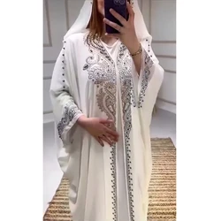 Robes de soirée africaines pour femmes, Djellaba, Boubou en mousseline de soie, Ankara, Dashiki, tenue de Dubaï, caftan, Abaya, robe marocaine, ensemble de 2 pièces