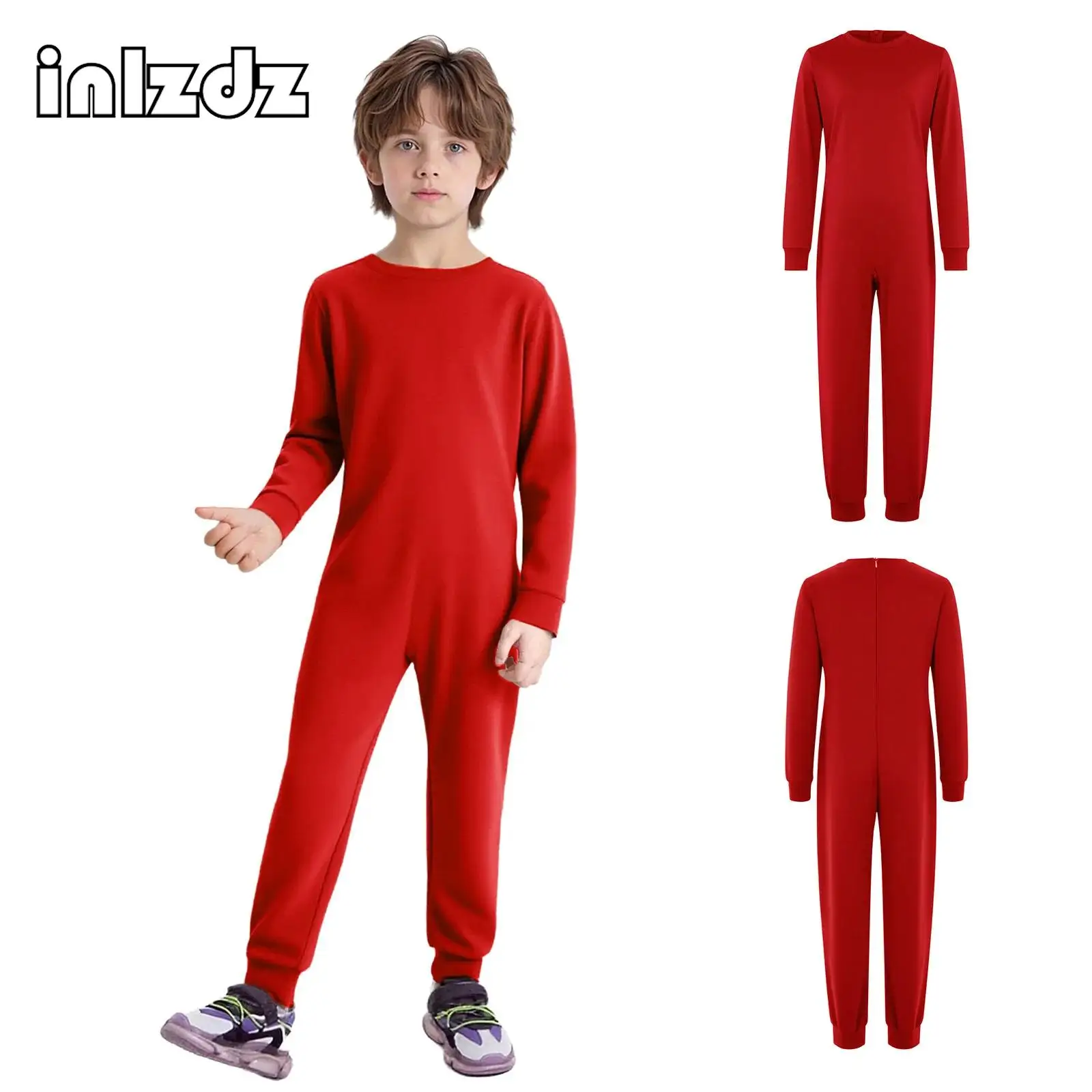 

Kids Special Needs Adaptive Clothing Children Cotton Rompers Long Sleeve Zipper One Piece Jumpsuit Ideal for Wearing All Day