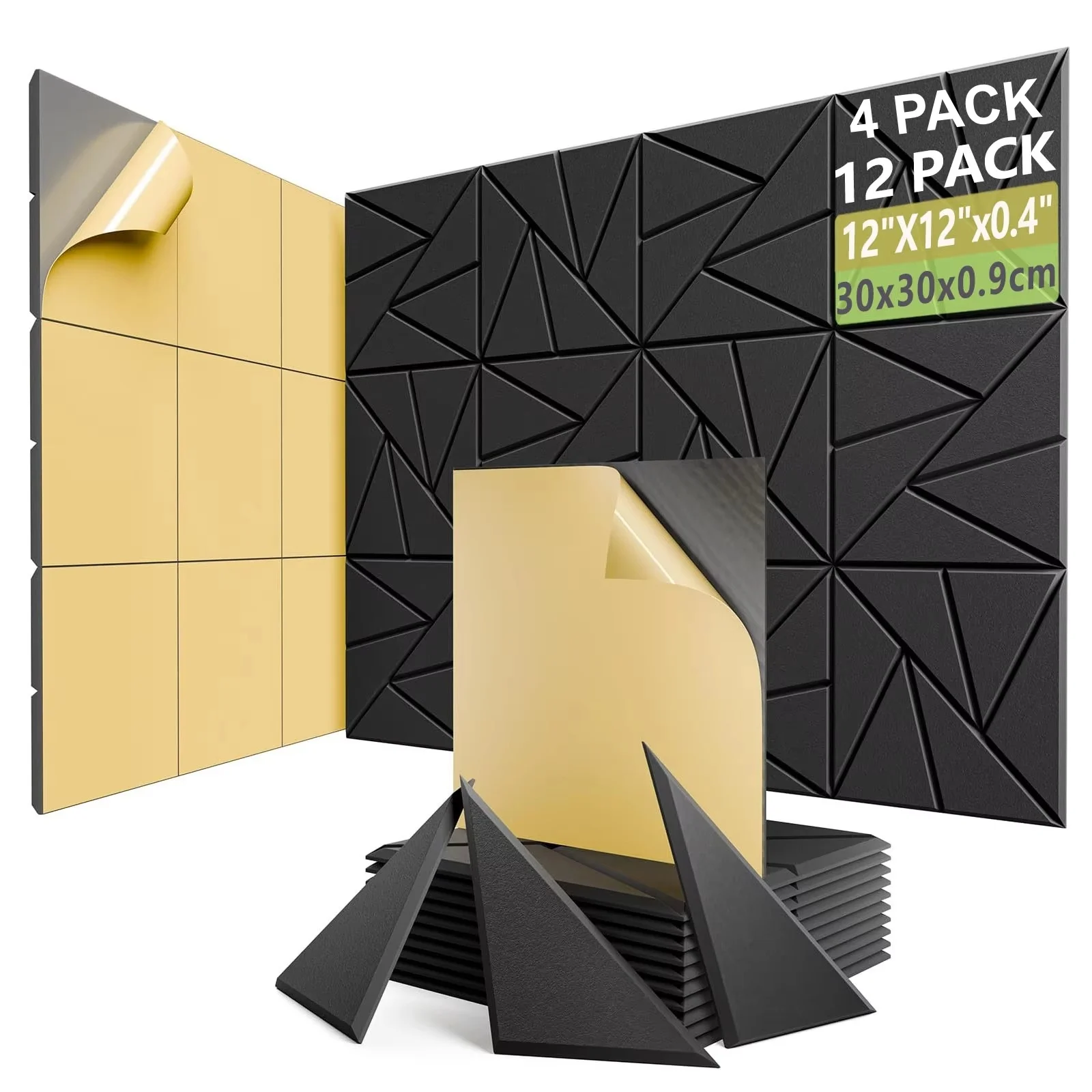 Wall Sticker Self‑Adhesive Sound Absorbing Felt Board Noise Reduction Polyester Acoustic Felt Panel for Office Studio Decoration