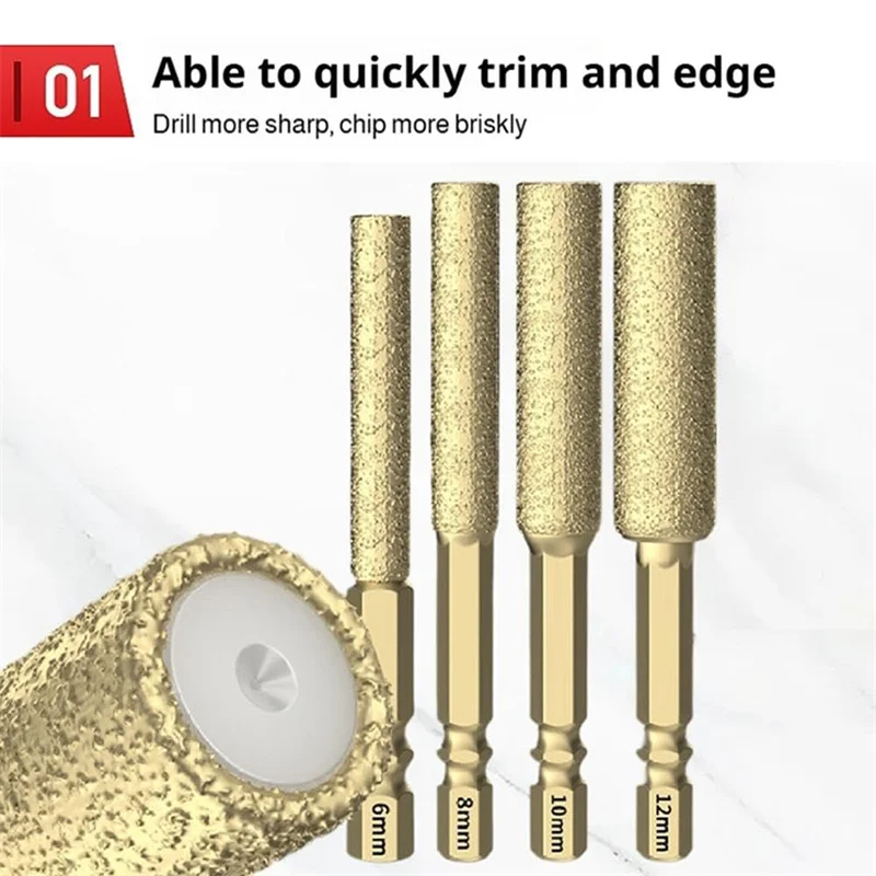 

5pcs Brazed Diamond Hole Opener Set Core Drill Bits for Angle Grinder Ceramic Granite Marble Stone Tile Diamond Hole Saw tool