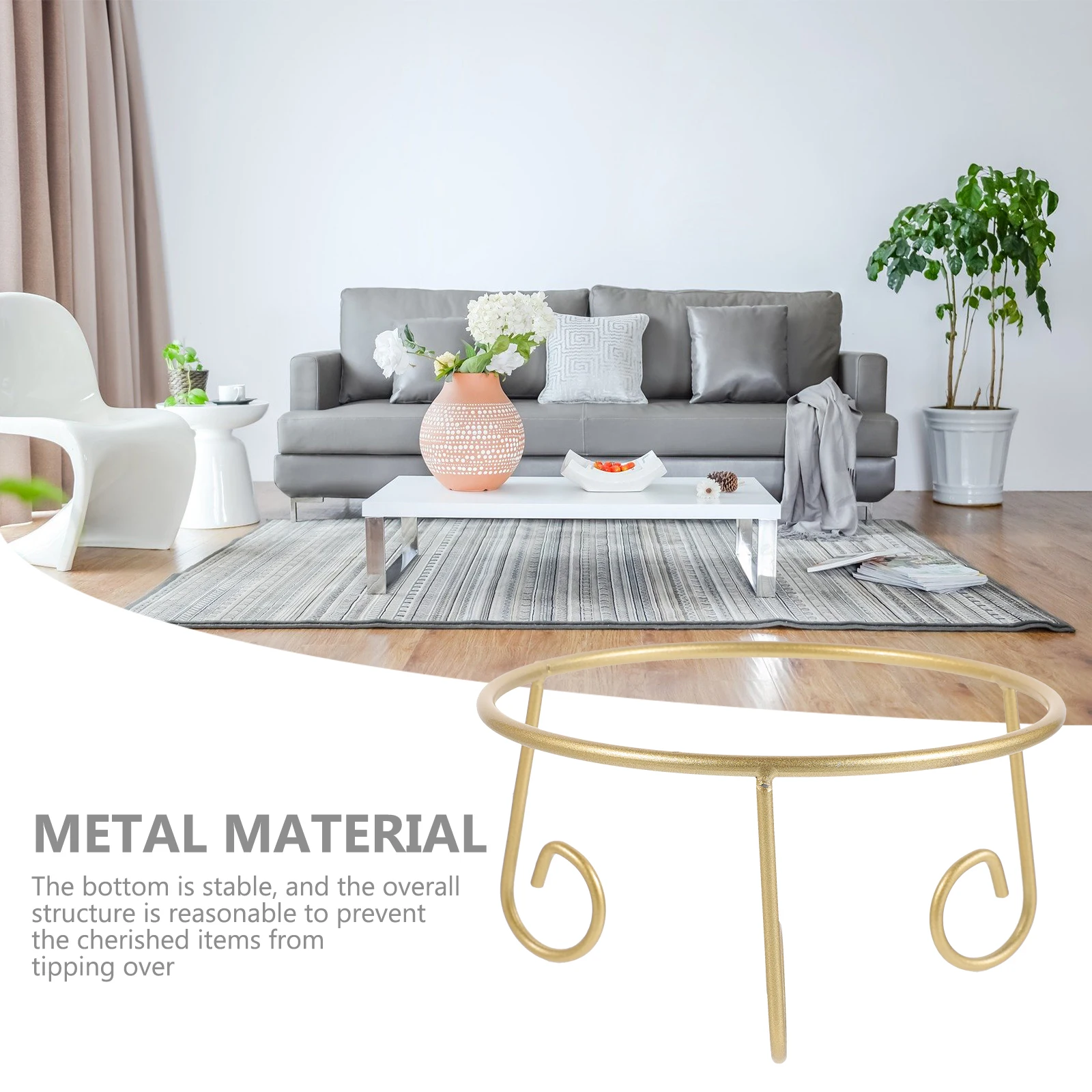 

Metal Gazing Stand for Garden Globe Crystal Sphere Display Holder Stable Frame Decorative Bowl Stand Only
