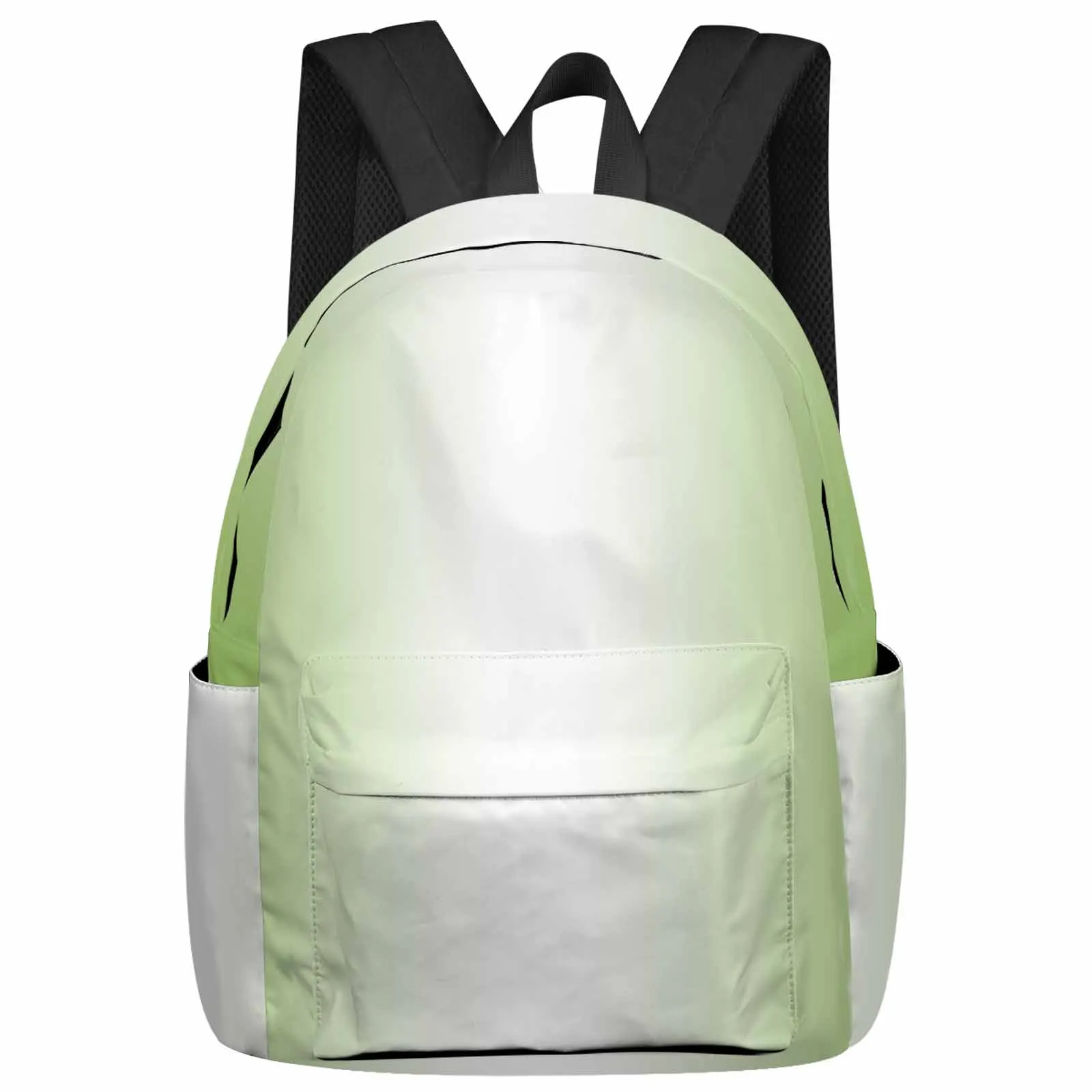 

Bright Green And White Gradient Backpacks Teenagers Student School Bags Laptop Custom Backpack Men Women Travel