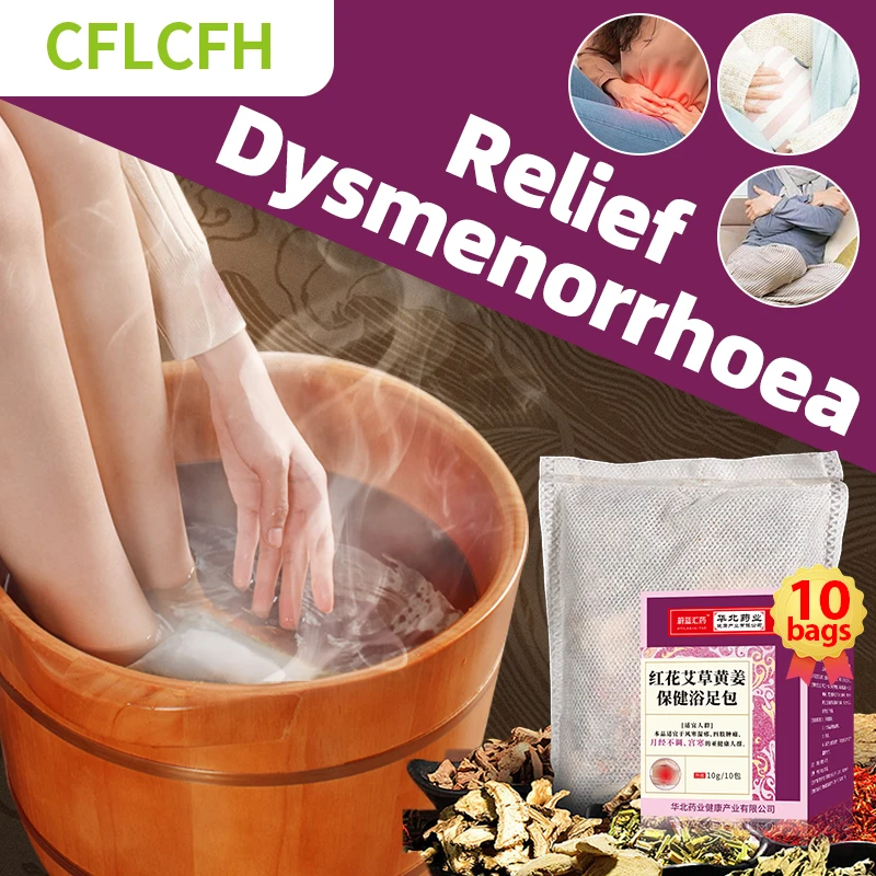 Dysmenorrhea Women Menstrual Cramp Pain Foot Bath Bag Palace Cold Period Menalgia Dehumidification Detox Care Feet Clean Soak