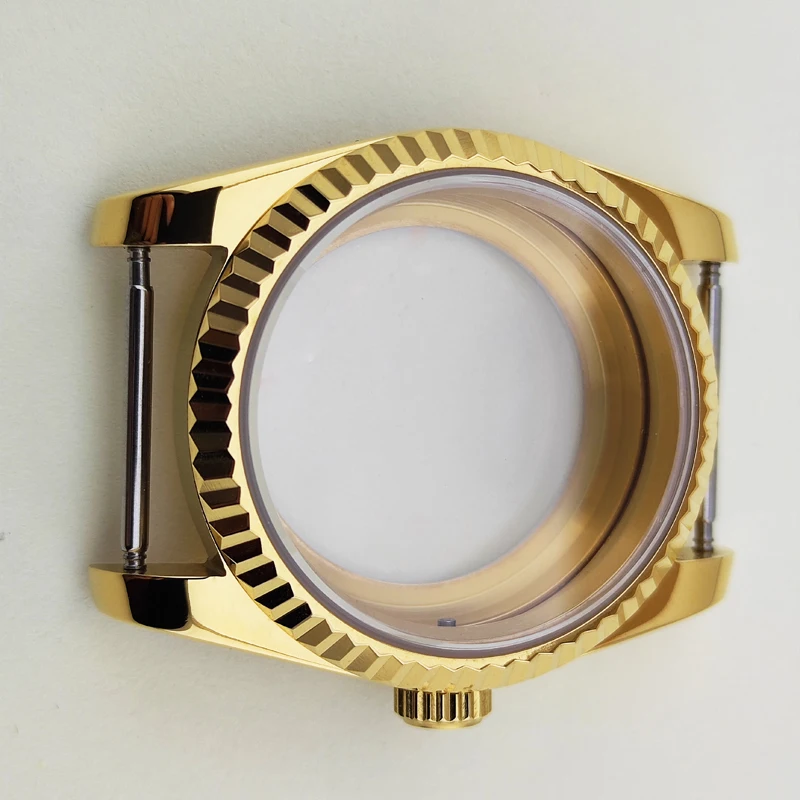 保存期間、透明下部、ピンドゴールド、ステンレス鋼、直径36mm、39mm