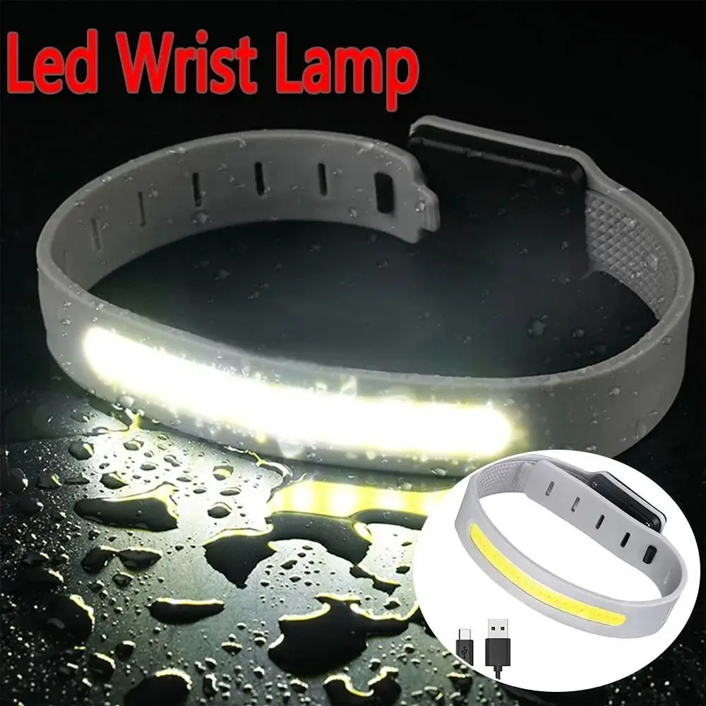 High Visibility COB LED Armband Night Light Adjustable Glowing Wristband Warning Light Leg Lantern Sweat Resistant