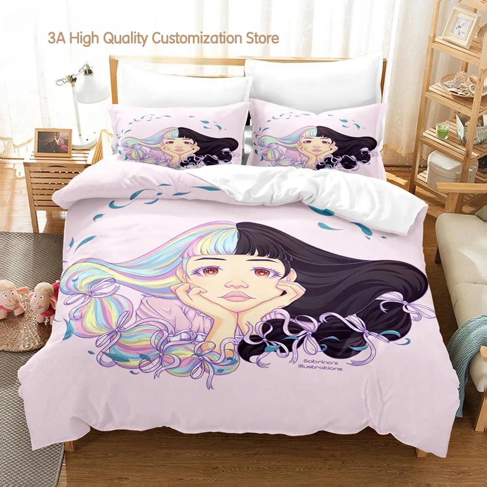 

Melanie Martinez Merch Комплект постельного белья Single Twin Full Queen King Size Комплект постельного белья для взрослых Спальня Комплекты пододеяльников Комплект простыней Cxg