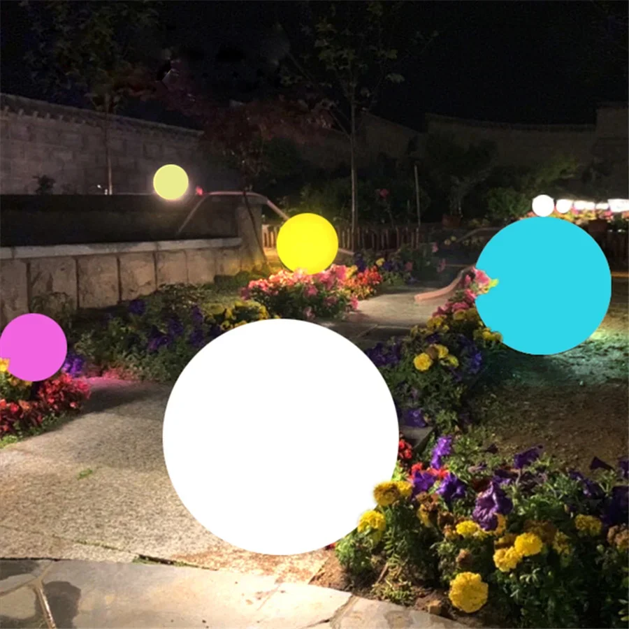 Bola de luz LED brillante para exteriores, lámparas de césped de paisaje de calle de piso remoto, luces nocturnas de Navidad para decoración de jardín de fiesta, 16 colores