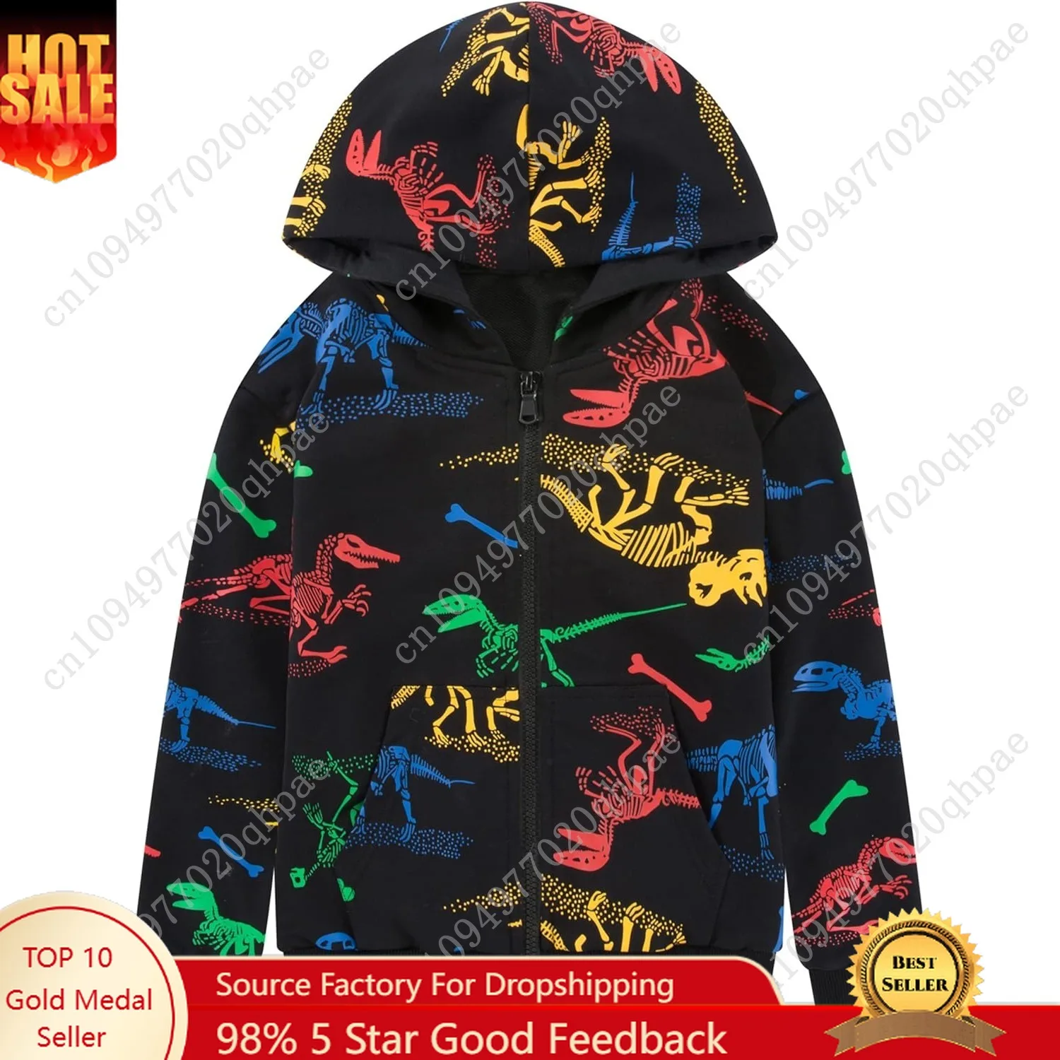 TLAENSON Детские толстовки с динозаврами