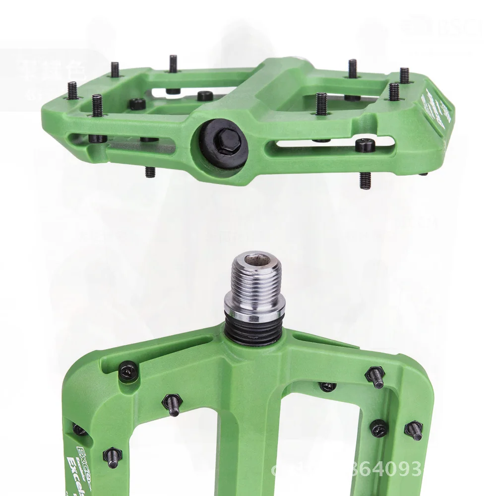 

Peilin Широкая нескользящая нейлоновая велосипедная педаль с подшипником для горного велосипеда Черный Зеленый Синий Арбуз Красный Фиолетовый Верховая езда