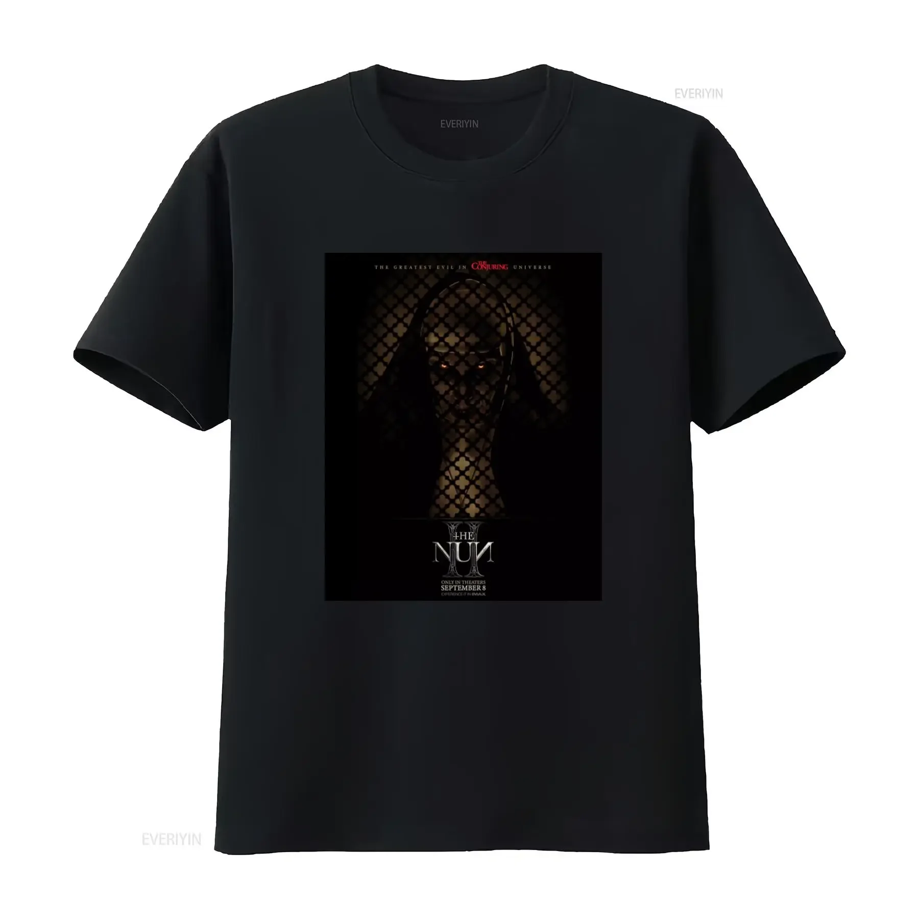 NWT The Nun 2 Movie T Shirt Exciting Horror Scary Design for Fans vintage Washed Unisex Stylish Comfortable graphic homme