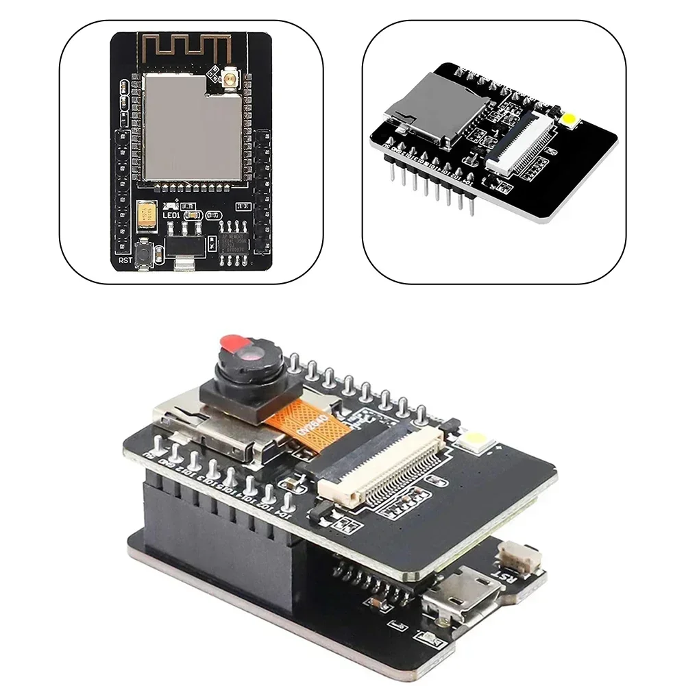 ESP32-S3-CAM บอร์ดพัฒนา WiFi บลูทูธเข้ากันได้กับโมดูล OV2640 กล้องออนบอร์ด Dual Type-C