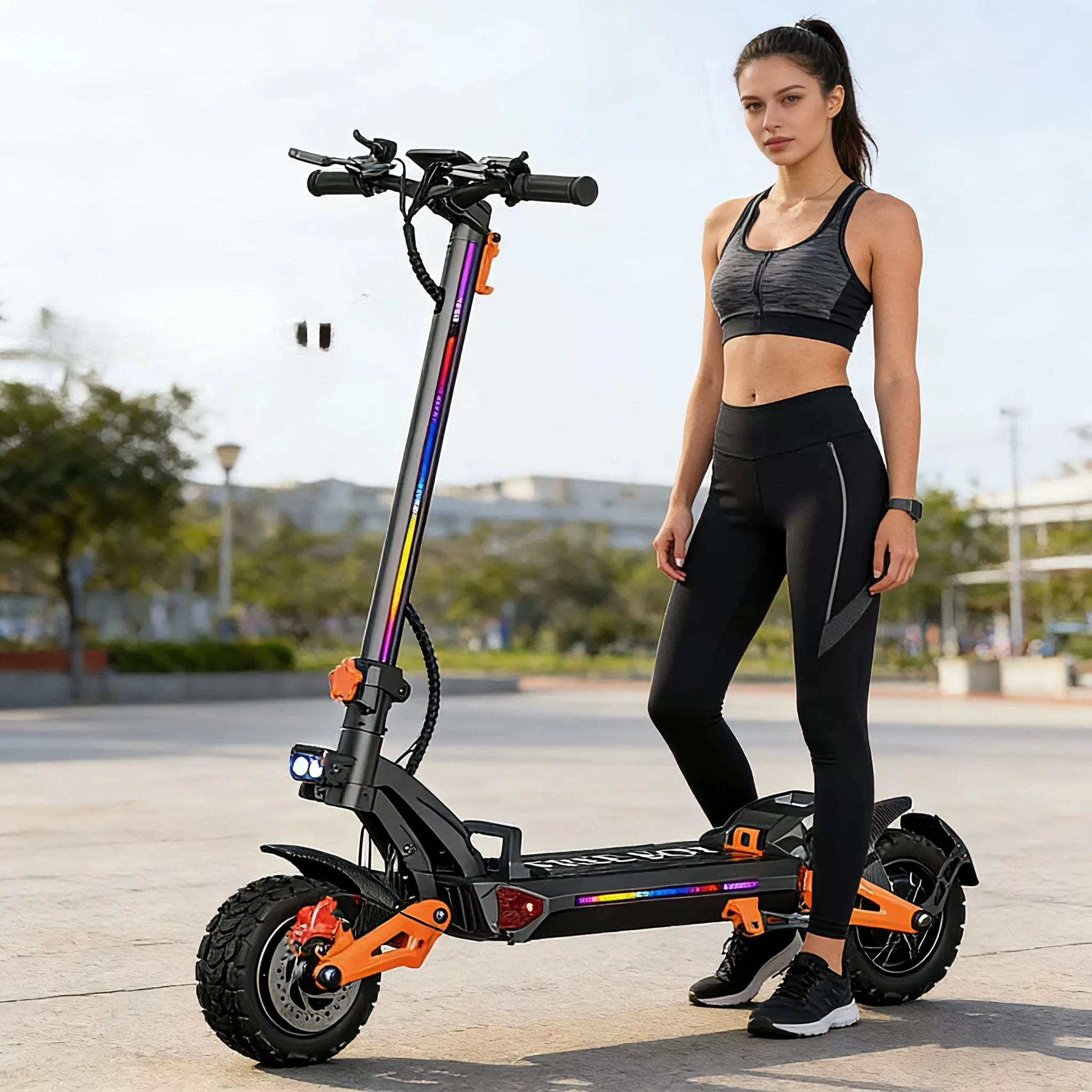 60V 2400W single and double drive lithium battery folding two-wheel scooter unisex transportation tool