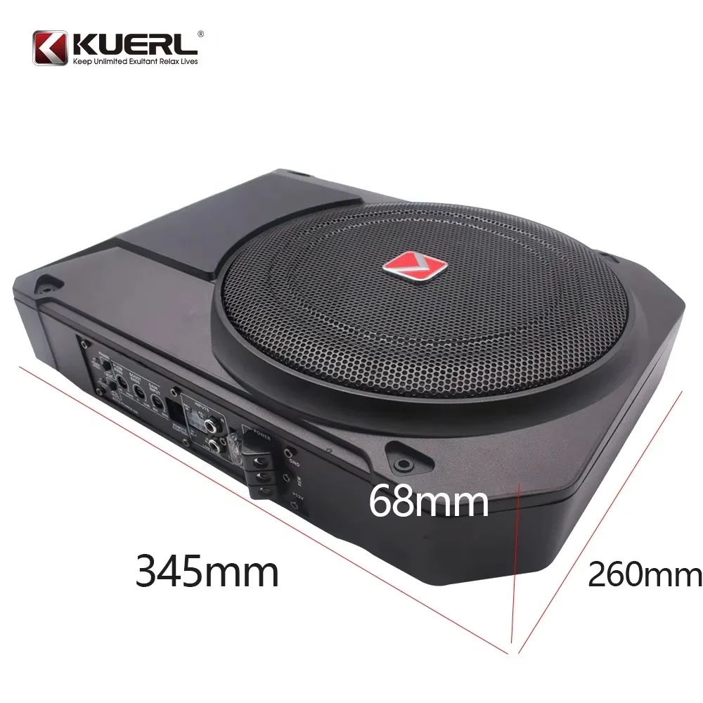 Car Subwoofer 10 Inch 800W Under Seat Car Audio Subwoofer Modified 12v High Power Audio System Amplifier Amplified Car Speaker