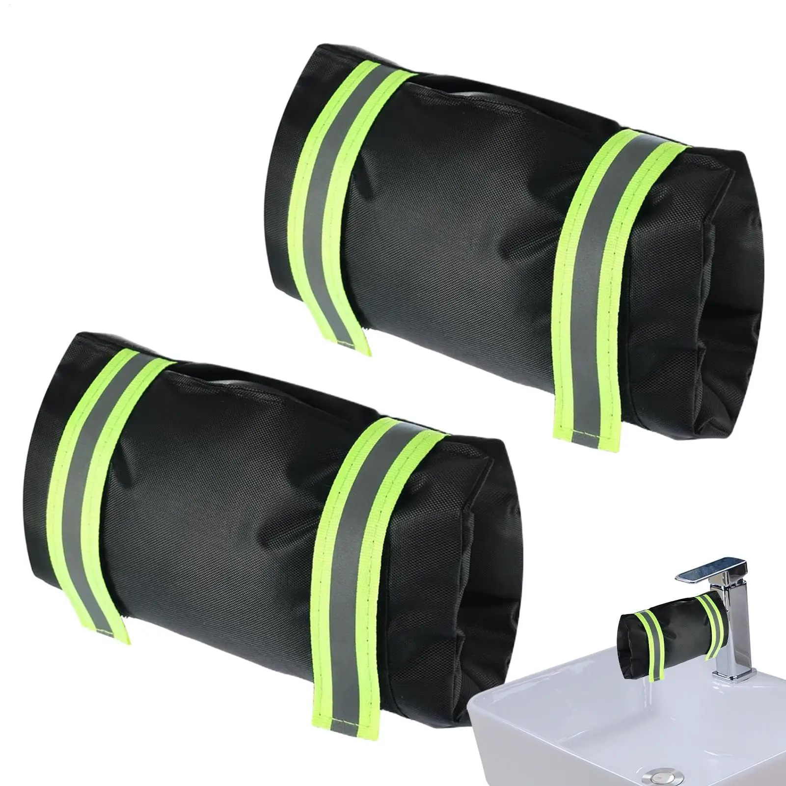 Faucet Covers For Winter 2 Pieces 10x7 Inch Tap Freeze Reflective Hood Weather Proof Faucet Cover For Home Farm RV Garden Cold