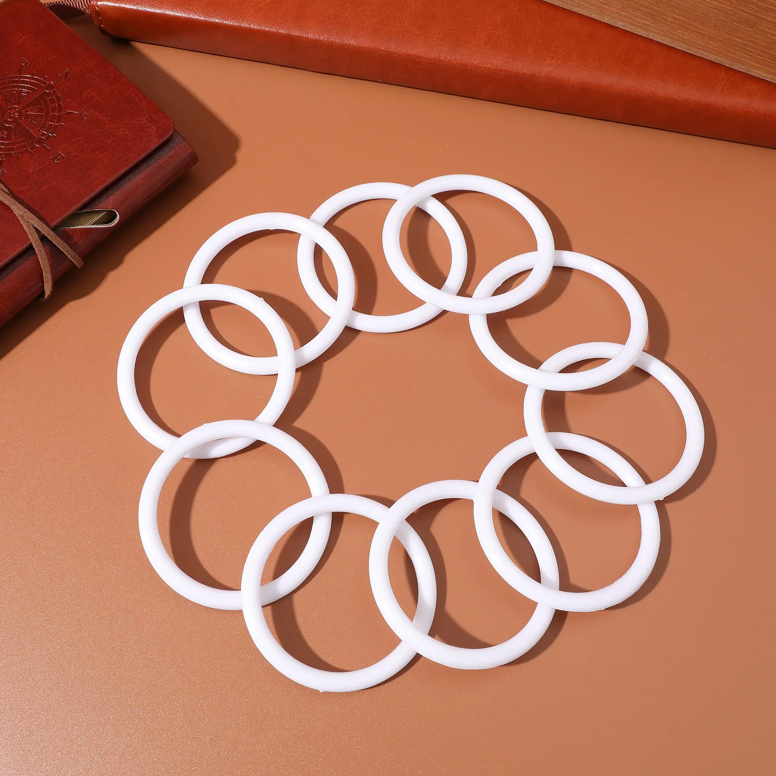 

10pcs Dreamcatcher Hoop Kits White Plastic Rings 20Cm Diy Craft Accessories For Wall Hanging Mandalas Lace String