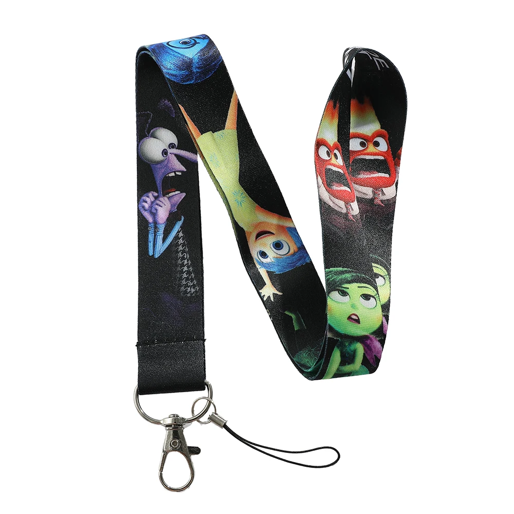 Disney Inside Out Key Lanyard ID Badge Holders Animal Phone Neck Straps with Keyring Phone Accessories Jewelry Gifts