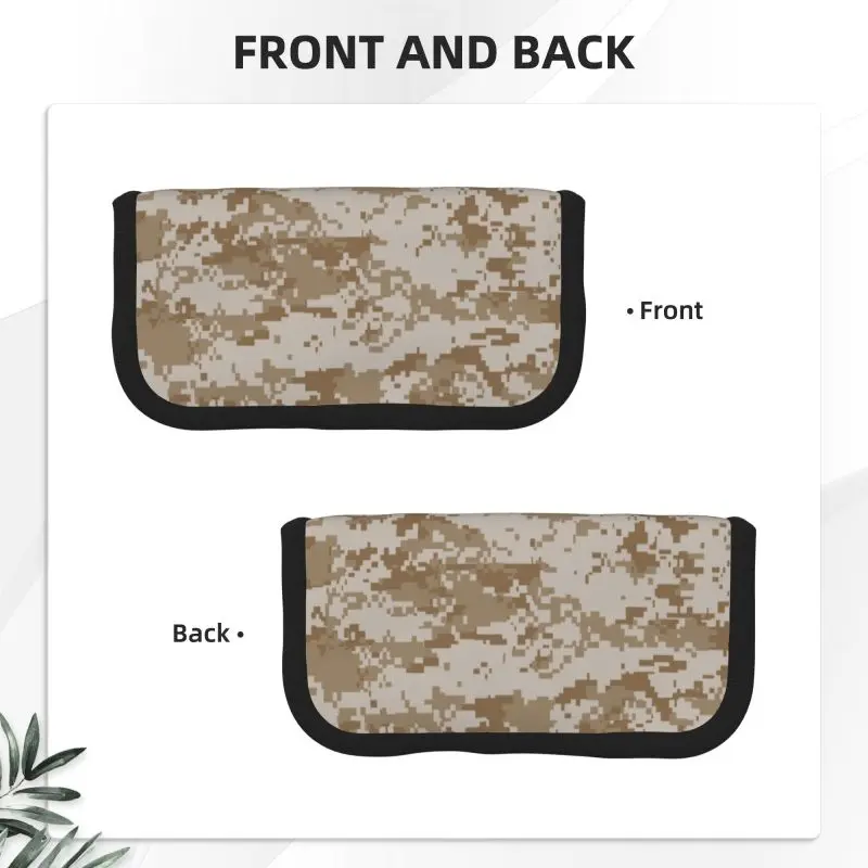 Custom Digital Desert Camo Cute Pencil Cases Girl Boy Large Storage Camouflage Pencil Pouch Students Stationery