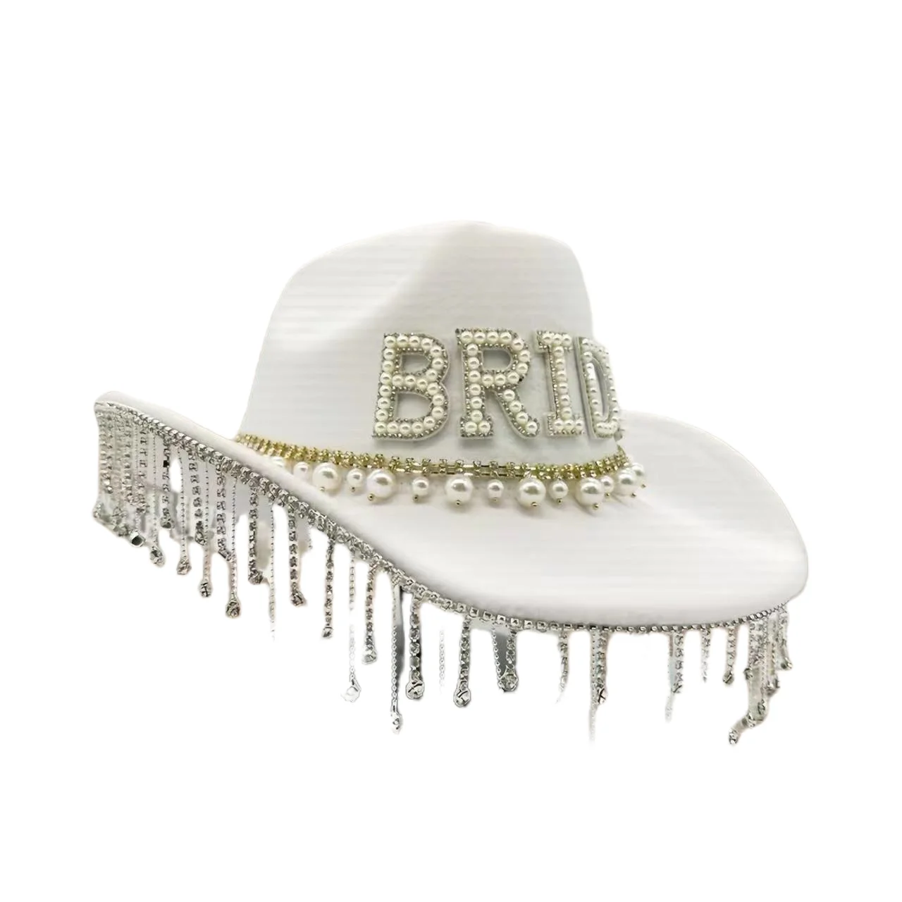 HongLuan Brokatowy Kapelusz Kostiumowy dla Dorosłych i Kapelusze Kowbojskie z Cyrkoniami dla Kobiet, Akcesoria do Cosplay Kowbojki i Kapelusz Kowbojski