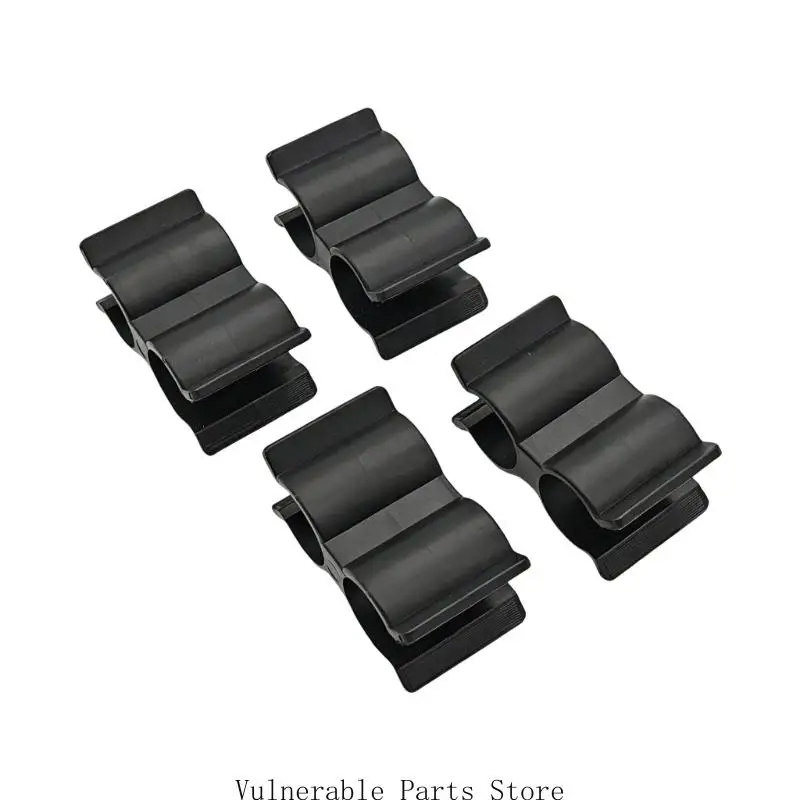 Black Nylon Boat Tube Clamp Set for 7/8 to 1inch Diameter Tube Marine Line Mounting and Deck Hardware Use