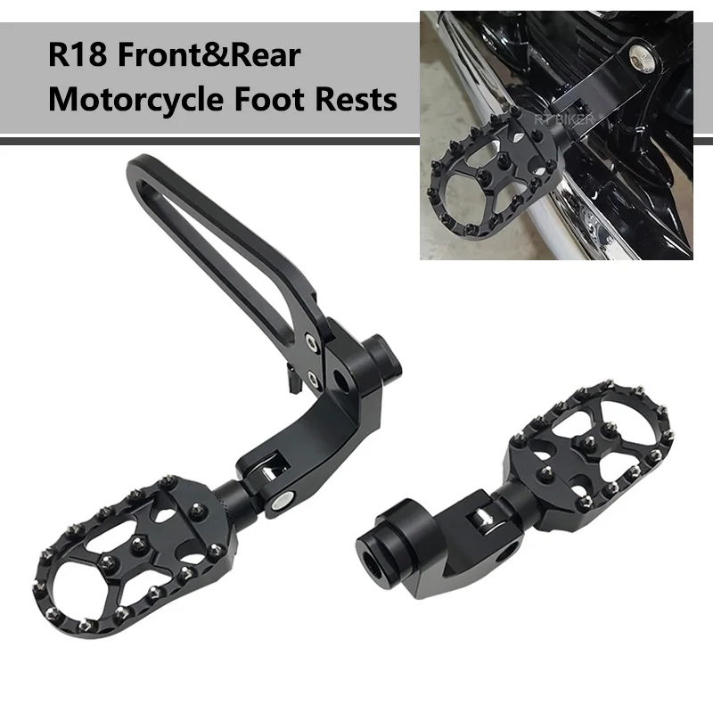 

For BMW R18 R 18 2020 2021 2022 Motorcycle Front&Rear Foot Rests Foot Pegs Pedal Passenger Footpegs Mounting Kit