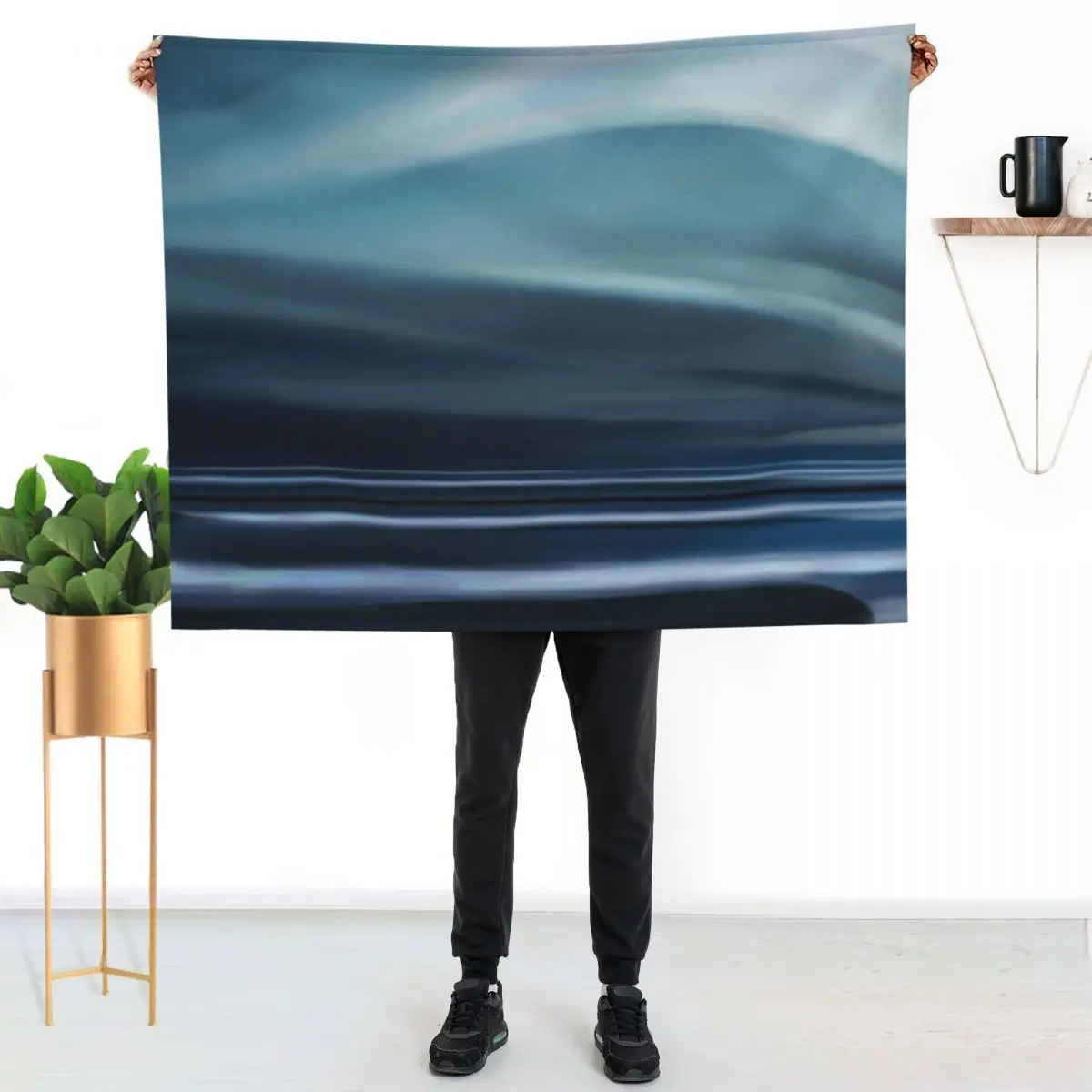 Storm Breaking at Beach Throw Blanket Thermal Plush christmas gifts Sofa Throw Beautifuls For Decorative Sofa Blankets