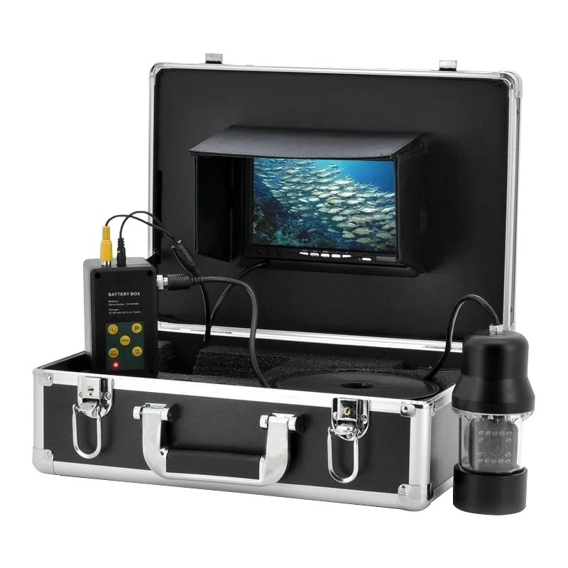 Fish Finder 7 Inch Monitor 360 Degree Underwater Rotating Fishing Camera 20m Cable With DVR for Ice/Sea/River Fishing Detect