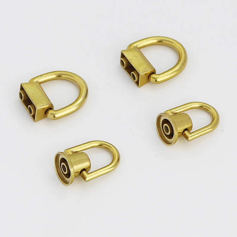 1pcs Metal D-ring Bag Bag Connector Anchor Buckles Arch Bridge With Screws Hanger hooks Bags Belts Strap Leather Crafts