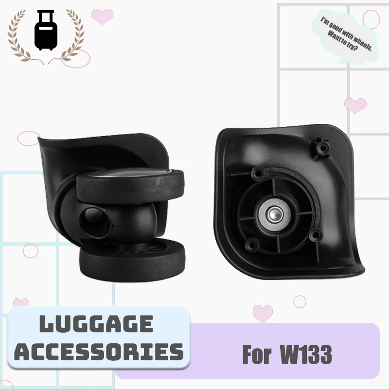 

For W133 Ultra-Quiet Swivel Casters Luggage Wheel Accessories 360° Rotation, Wear-Resistant & Silent Easy Replacement